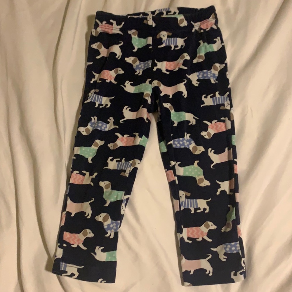2/$10 Carter’s dachshund print navy blue leggings